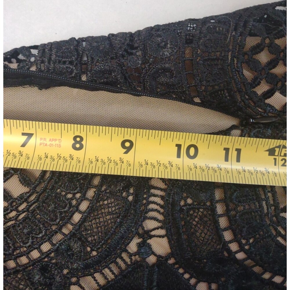 Goldie Crochet Medallion Black Lace Lined Dress Women's Size Small - Picture 12 of 12